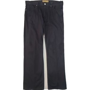 HALSEY Black-on-Black Tonal 5 Pocket Cotton Blend Lightweight Chino Jean 38